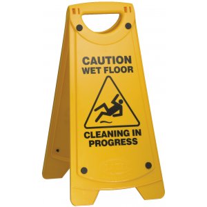 Warning Wet Floor Sign A-frame Yellow