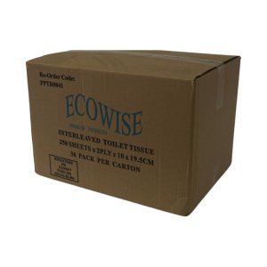 Ecowise Interleaved Toilet Tissue 2ply36x250(9000)