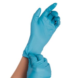 Vinyl Gloves Blue P/free X/lge Pkt100  