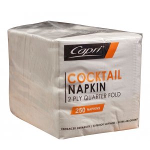 Napkin Cocktail 2ply White Lcn001 Ctn 2000